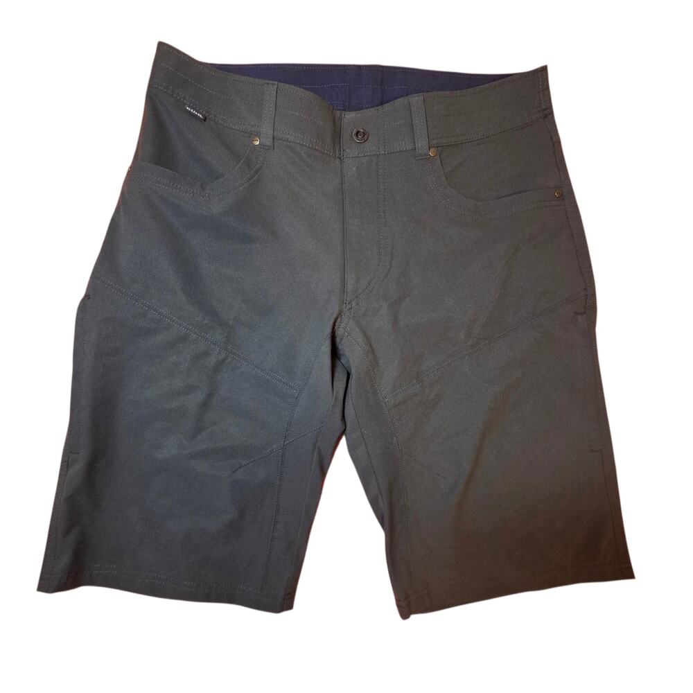 Kuhl Silencr Kargo Cargo Shorts, Ripstop, 12" inseam Dark Green sz 35 7 Pockets